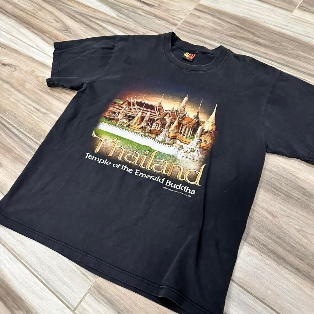 Vintage Joligolf Thailand Men's Black T-shirt - Picture 2 of 4